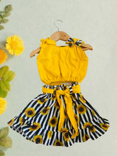 Cute sunflower skirt co-ord